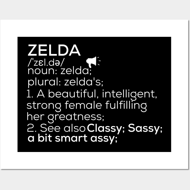 Zelda Name Zelda Definition Zelda Female Name Zelda Meaning Wall Art by TeeLogic